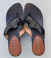 Sommerschuhe Sandalen Jette Holzoptik schwarz/ braun Größe 37 Rheinland-Pfalz - Wirschweiler Vorschau