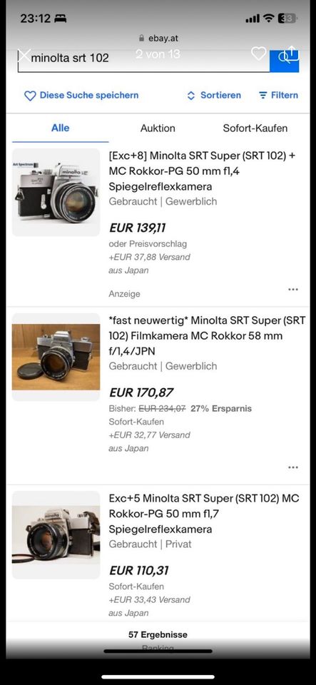 Minolta SRT-102, 28mm 1/2.8, sehr guter Zustand! in Bremen