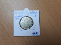 1 Mark dt. Kaiserreich 1892 D - Silber - historisches Original Bayern - Regensburg Vorschau