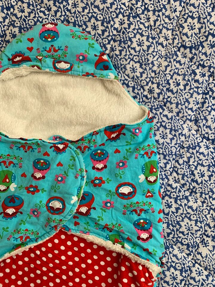 Fußsack Decke Maxi Cosi Babyschale DIY handmade selbst genäht in Schwerin