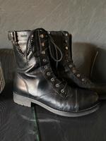 Stiefeletten Geox schwarz Leder Gr.38 Hessen - Borken Vorschau