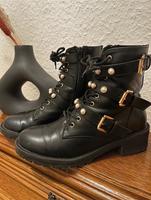 Schwarze Boots mit Perlen Hamburg-Mitte - Hamburg Hamm Vorschau