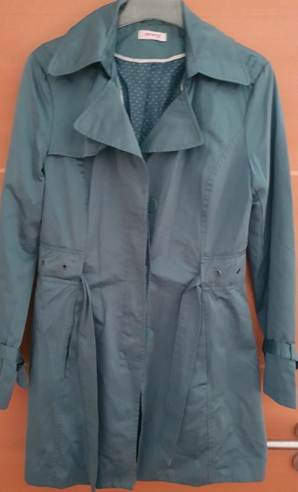 Damen Trenchcoat braun 38/ türkis in Odenthal