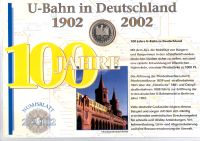 Numisblatt der Deutschen Post – 100 Jahre U-Bahn in Deutschland Bayern - Altenstadt Iller Vorschau