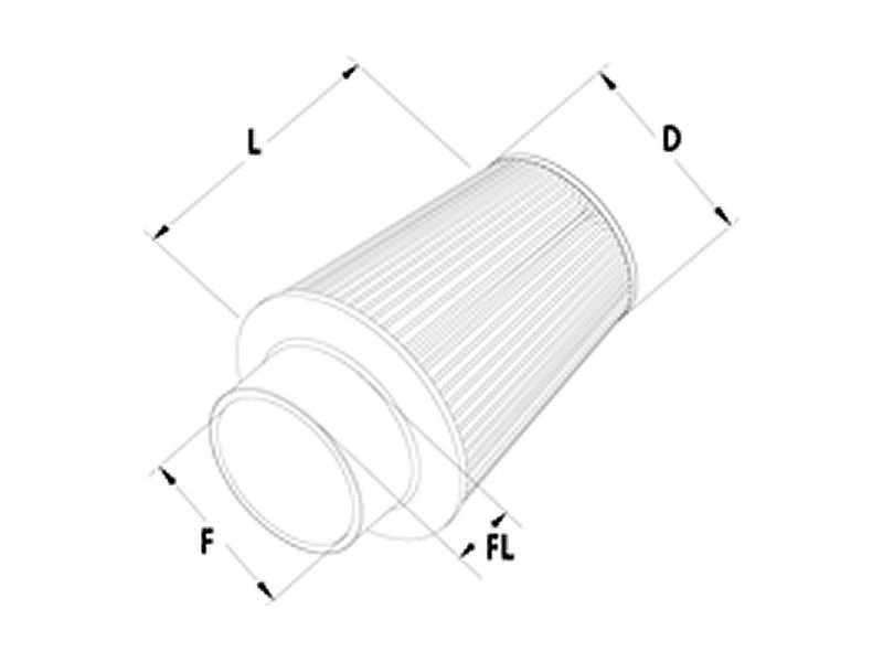 AEM 21-2110BF DryFlow Luftfilter 83mm Anschluss / 133mm lang in Wandlitz