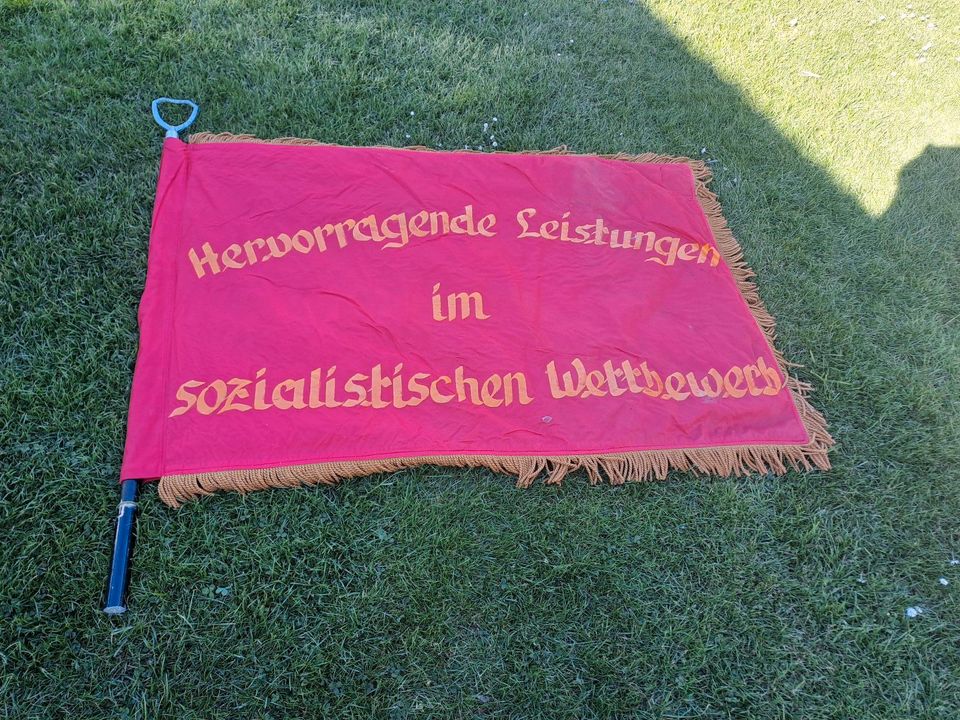 DDR Wanderfahne des Betriebsdirektors in Bad Freienwalde