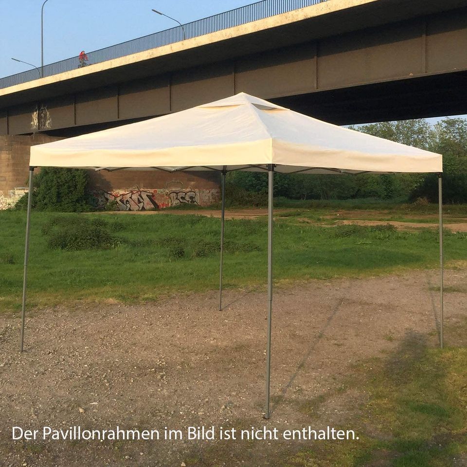 PAVILLON - Ersatzdach 3x3 Meter WASSERDICHT Beige Weiß in Meerbusch