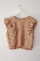 Rüschen Bluse 34 XS hellbraun Puffärmel süß romantisch vintage Sachsen - Rötha Vorschau
