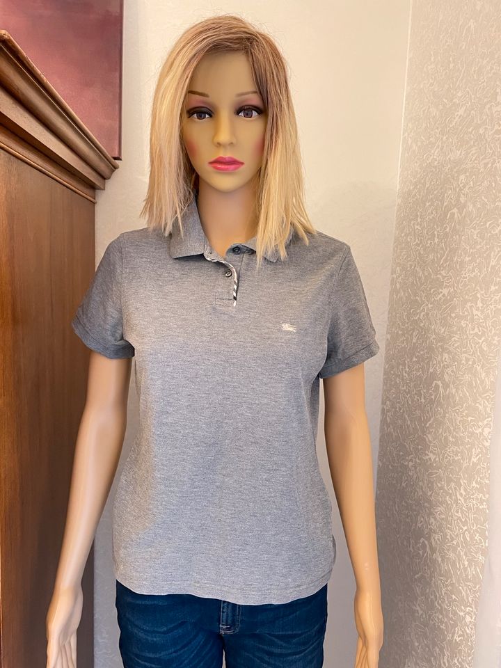 Burberry Blusenshirt Poloshirt Größe M 38 Shirt grau Oberteil in Mainz