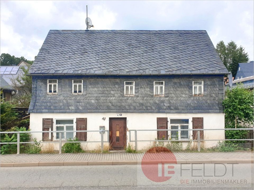 Gelegenheit für fleißige Hände: Wohnhaus mit rustikalem Charme und kleinem Hof direkt am Mülsenbach in Mülsen
