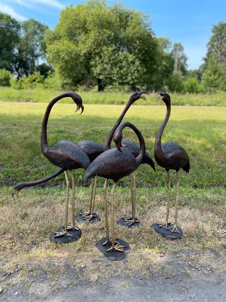 5 Lebensgrosse Flamingo aus Bronze in Dortmund