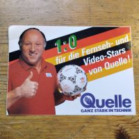 Aufkleber Quelle 1:0 für die Fernseh-und Videostars Uwe Seeler 1A Kiel - Ravensberg-Brunswik-Düsternbrook Vorschau