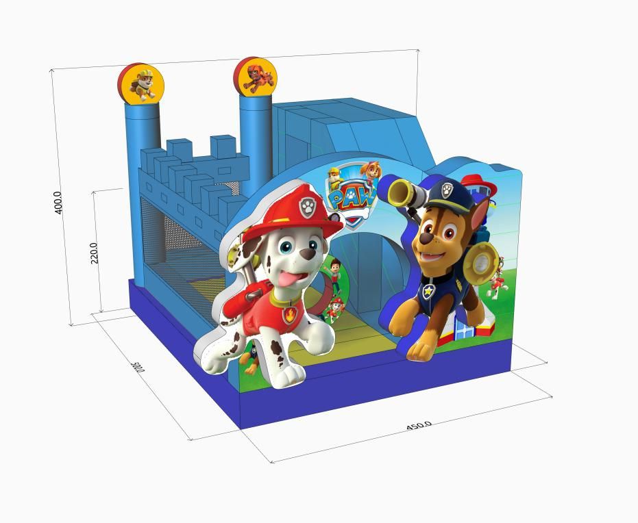 Paw Patrol Hüpfburg mit Rutsche für Kindergeburtstag etc. mieten in Gelsenkirchen