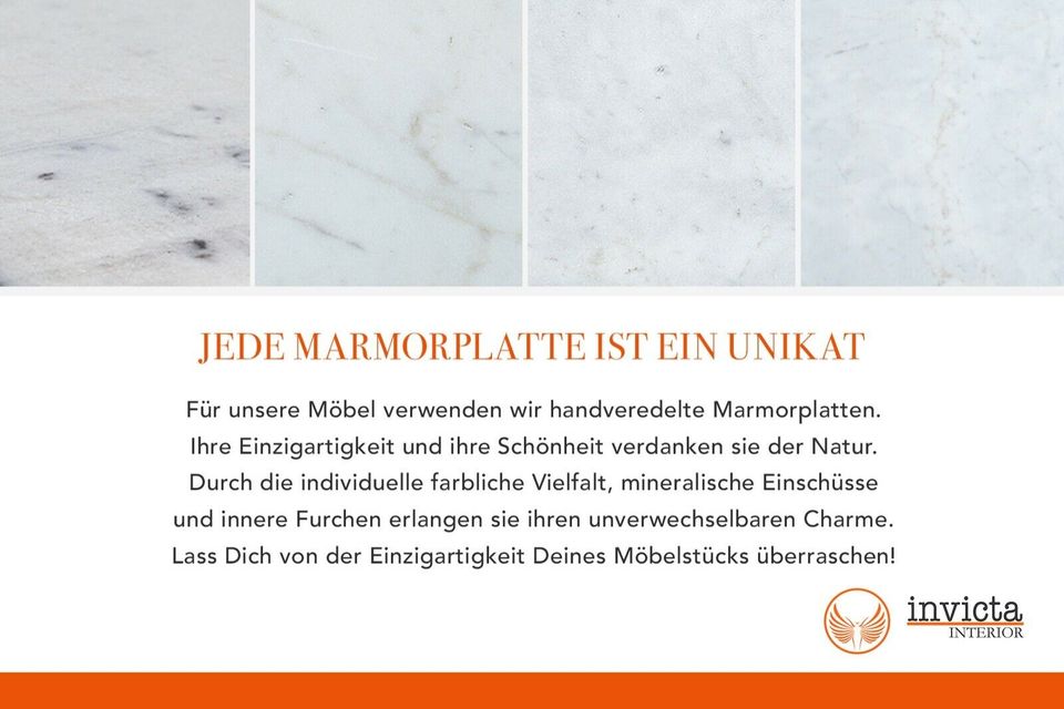 Couchtisch 62cm | Marmor weiß silber in Hamburg
