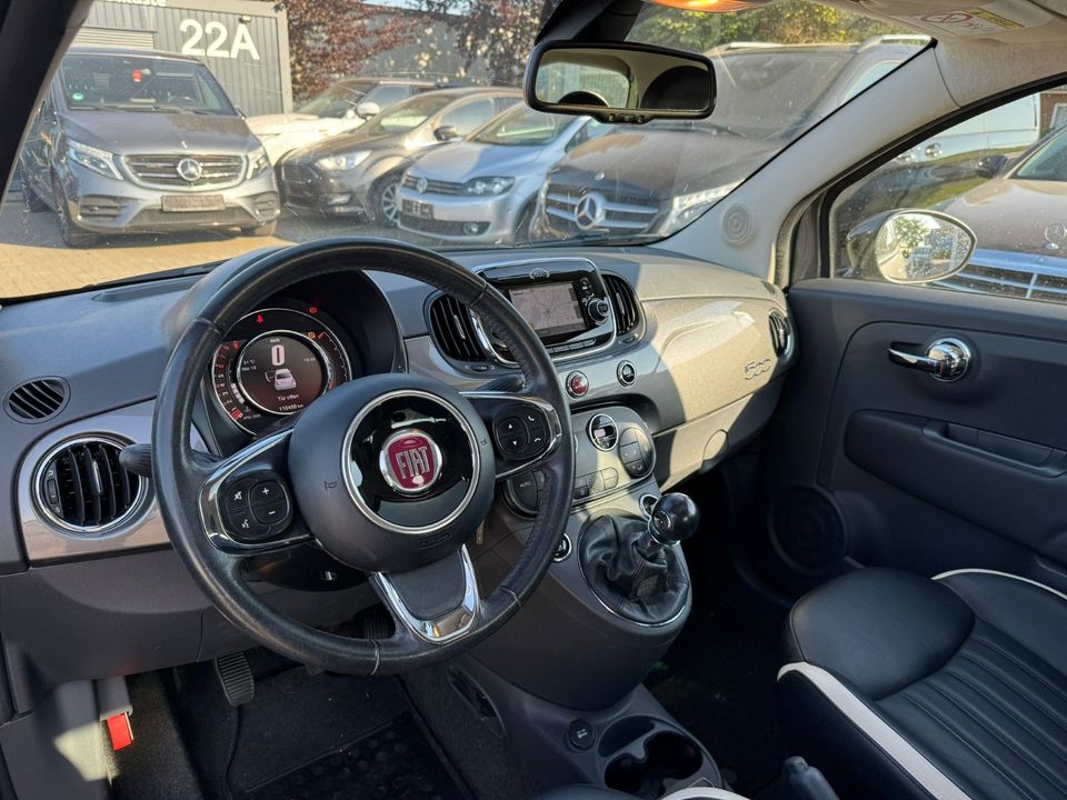 Fiat 500 Lounge Panorama Navi Kimaautomatik VollLeder in Husum