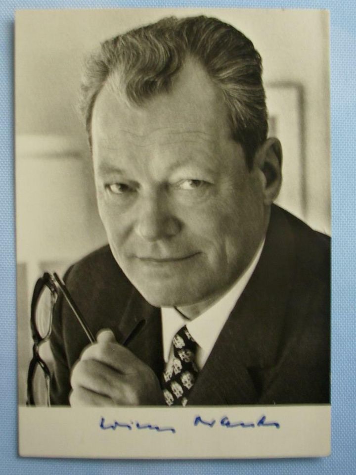 Autogrammkarte Dr.h.c. Willy Brandt original Autogramm in Hannover