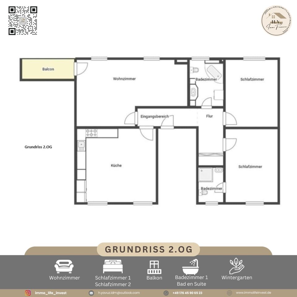 Für Investoren *Immobilienpaket* ! 4 ½ -Zm. Whg. + Winterg. + Dachausbau möglich + 2-Zm. Whg. im EG in Duisburg