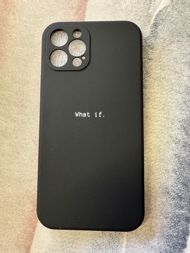 Schwarze Handyhülle „What if“ iPhone 12 Pro Neu in Wadgassen