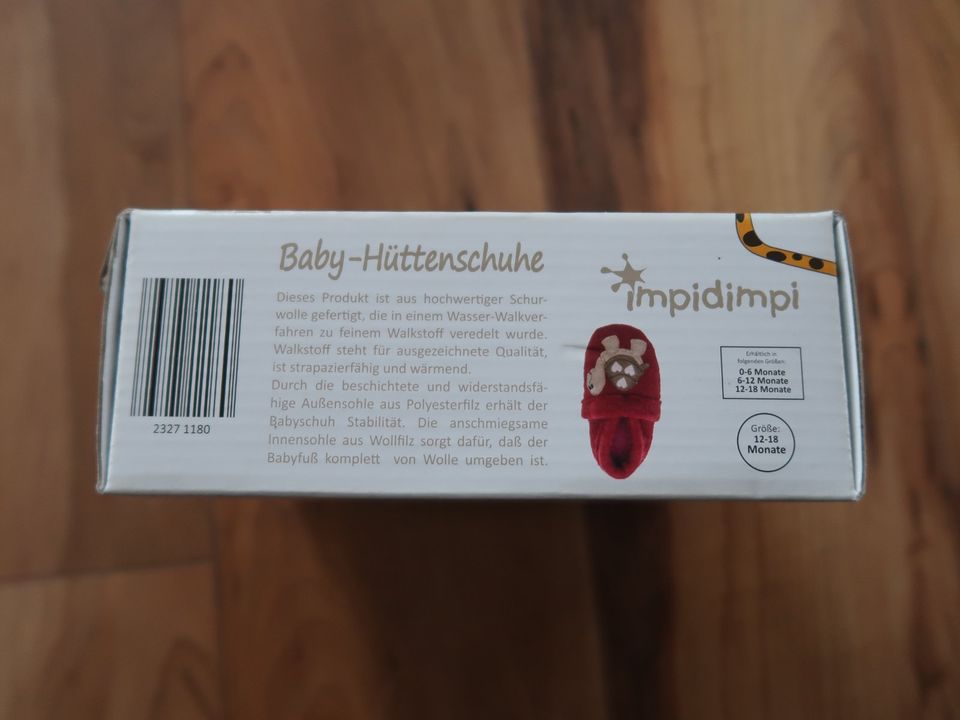 Baby – Hüttenschuhe – impidimpi – Größe 12 – 18 Monate - neu in Tauberbischofsheim