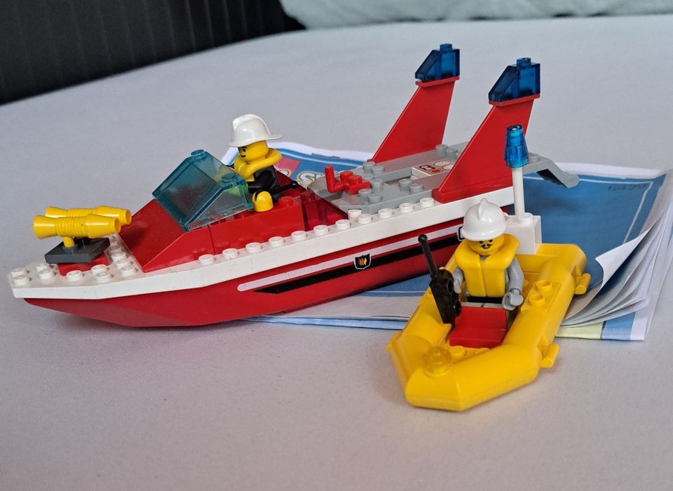 Lego System 6429 Feuerwhrboot mit Schlauchboot in Glauchau