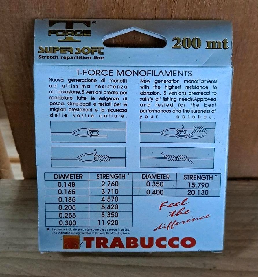 Trabucco T-Force Japan Super Soft Mono 0.185 mm 4,57 kg 200 m NEU in Bad Bentheim