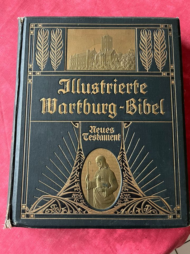 Illustrierte Wartburg-Bibel Neues Testament von 1908 in Römerberg