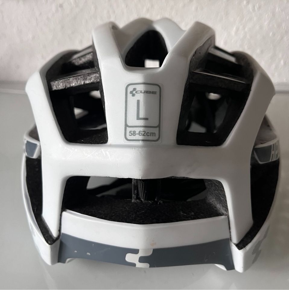 Cube HPC MTB Helm Größe L 58-62cm weiß sturzfrei in Müllheim