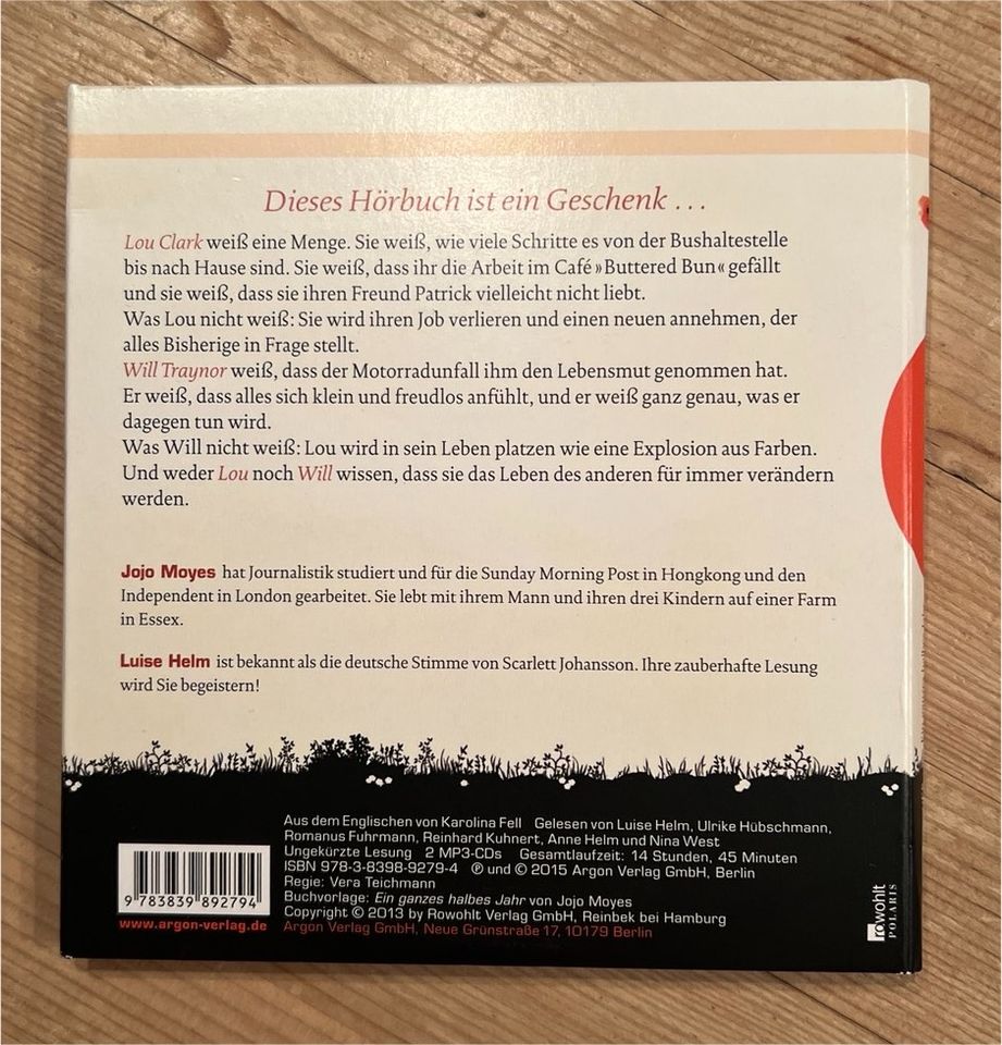 Ein ganzes halbes Jahr, Hörbuch 2 MP3-CDs in Schafflund