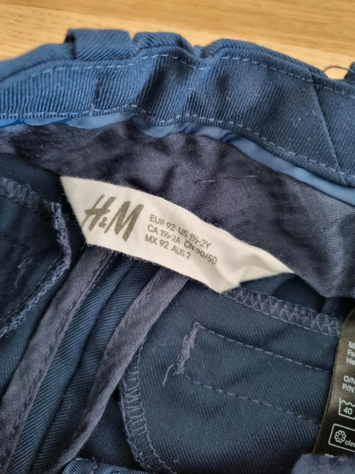 H&M Hose Anzug lang Gr. 92 Jungen Kinder blau für Hochzeit in Rheinbach