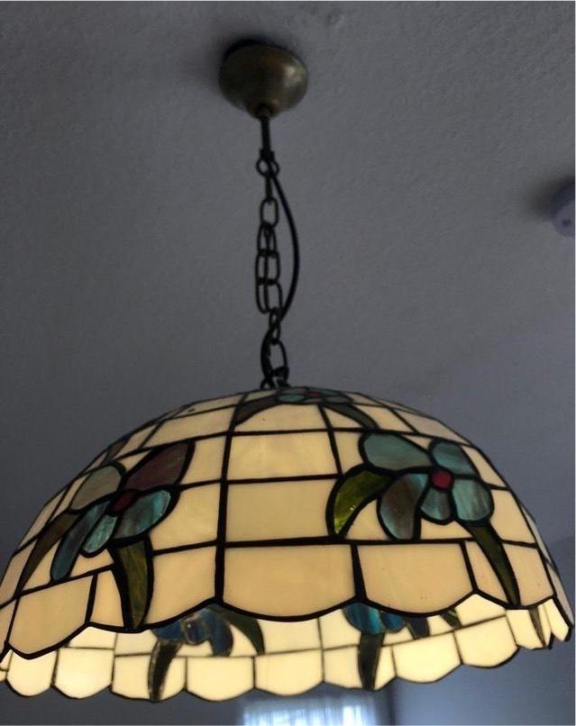 Tiffany Lampe Bleiglas Buntglas Lampenschirm Deckenleuchte in Karlstadt