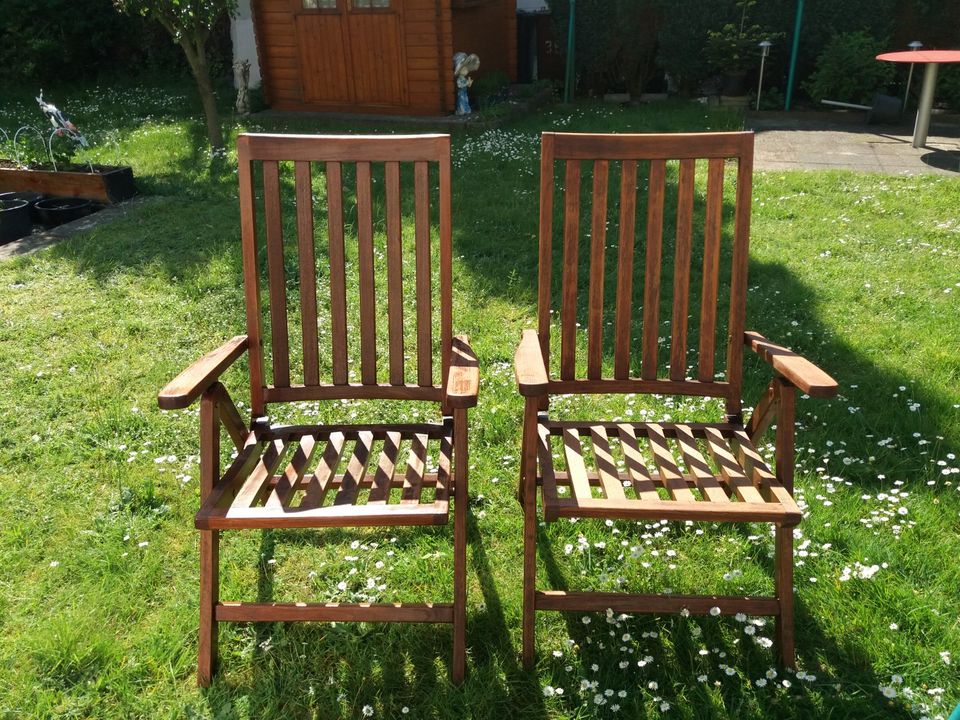 Teakholzstühle, Hochlehner, Teak Holz, Gartenstühle in Kleve