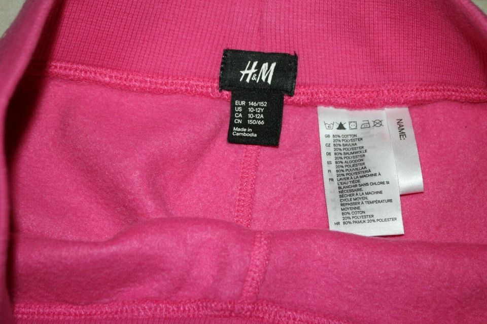 NEU H&M Sweatshirt Shorts Sweatpants Gr. 146/152 pink flauschig in Ascheberg