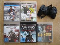 PS3 5 Spiele und Controller, FIFA, Assassin´s Creed, L.A. Noire Baden-Württemberg - Angelbachtal Vorschau