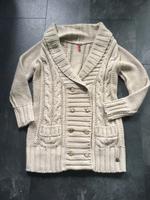 QS by S.Oliver lange Strickjacke Gr.L beige Stickoptik Hessen - Hünfeld Vorschau