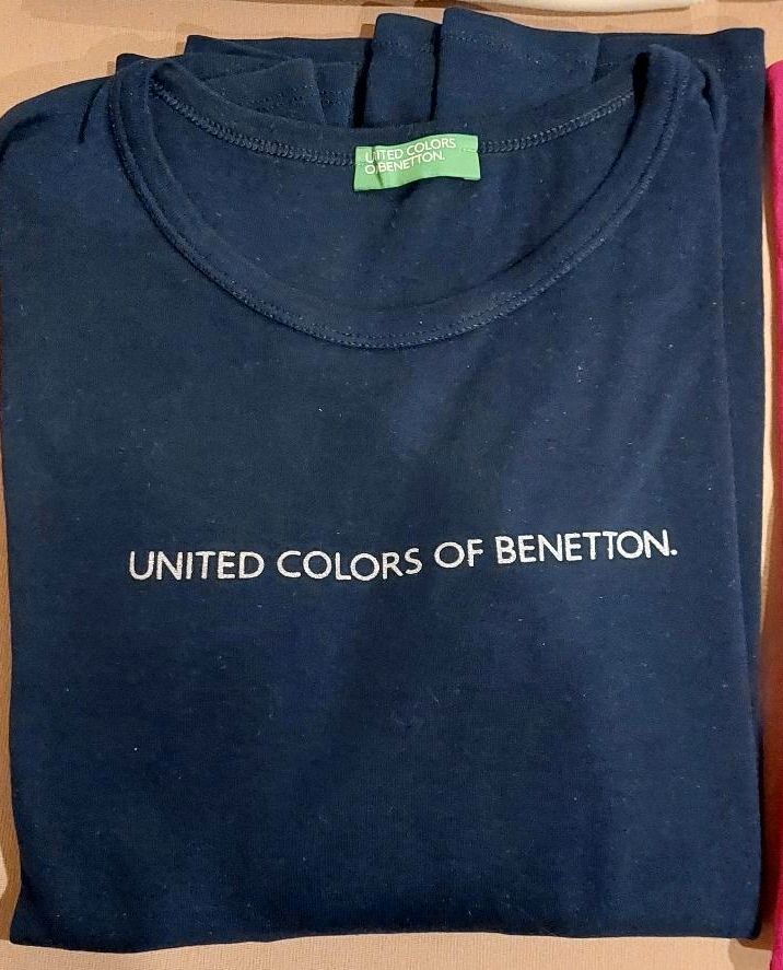 Benetton Shirt mit Glitzerlogo Gr. XL in Bad Bocklet