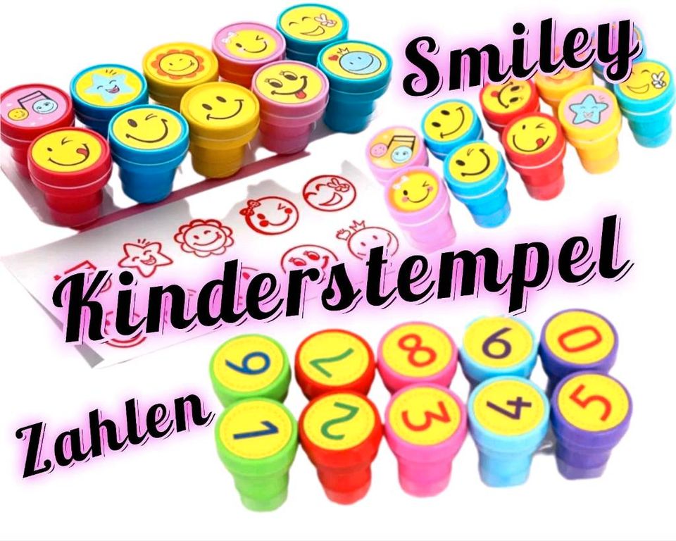 Kinder Stempel Smiley + Zahlen 10'er⭐️ Mitgebsel Kindergeburtstag in Hamburg
