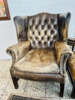 Chesterfield Sessel Ledersessel Ohrensessel Braun Antik Kaminsess Niedersachsen - Rodenberg Vorschau