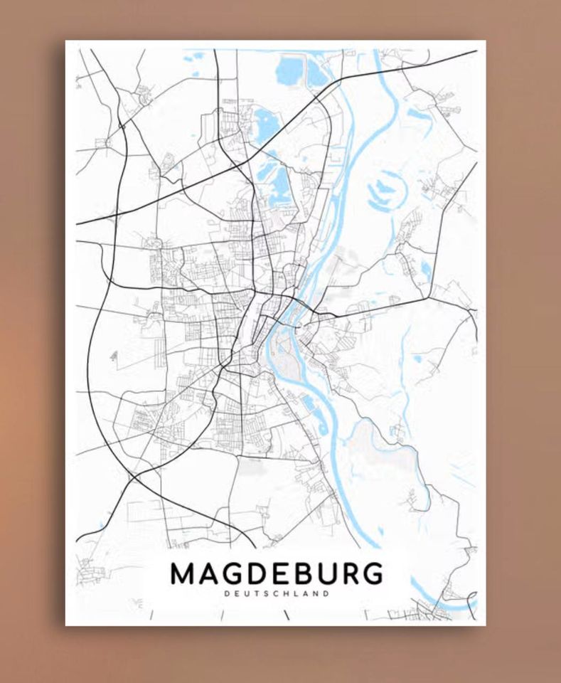 Displate Magdeburg Map in Lübeck