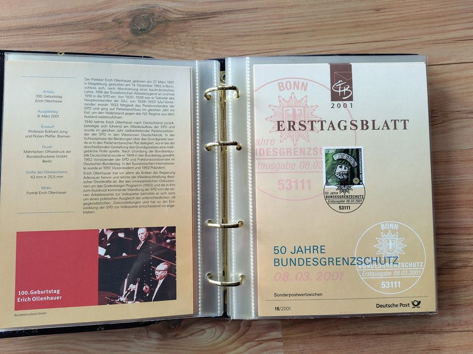 Briefmarkenalbum Ersttagsblätter 2001 Deutschland Ersttagsblatt in Wildberg