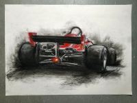 Grand Prix Kunstwerk f1 Alfa Romeo Zeichnung Baden-Württemberg - Pforzheim Vorschau