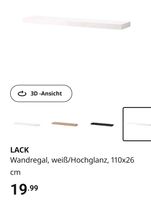 Ikea Wandregal Lack,  Hochglanzweiß, 110x26 Niedersachsen - Bad Salzdetfurth Vorschau