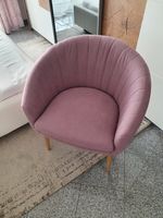 Stuhl mit Polsterbezug, halbrund für Wohnzimmer/Schlafzimmer Baden-Württemberg - Bretten Vorschau