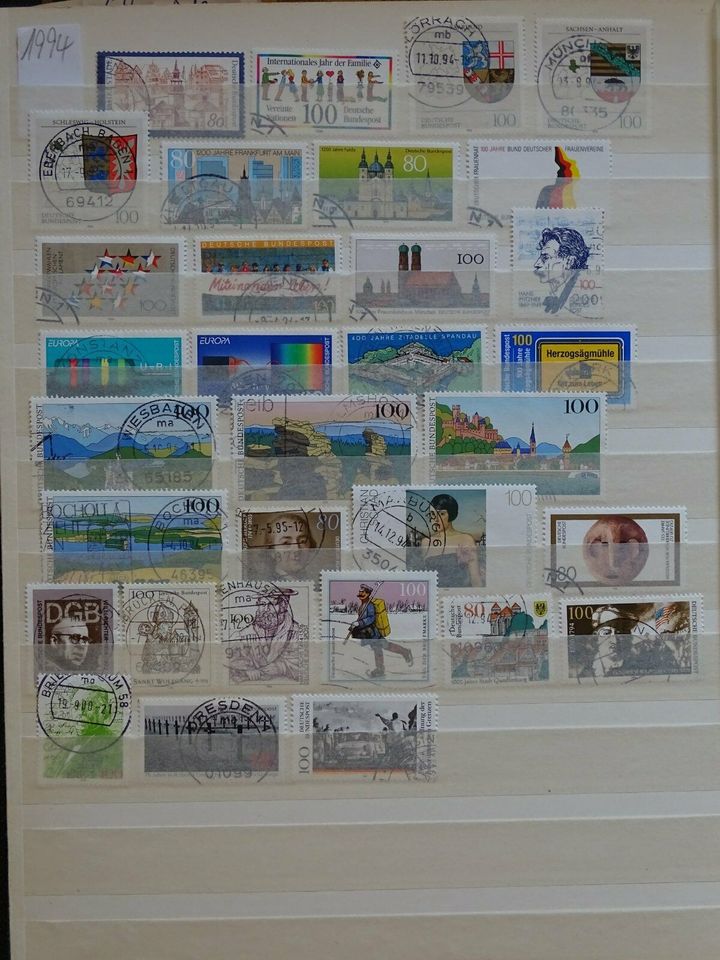 Briefmarken BRD 1986-1995 Lot kein Doppel gestempelt pro 1 EUR in Puchheim