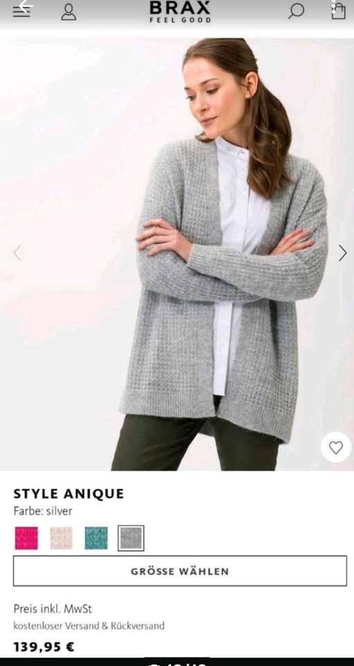 BRAX SCHURWOLLE WOLLE BLEND CARDIGAN STRICKJACKE PULLI in Niedersachsen -  Langenhagen | eBay Kleinanzeigen ist jetzt Kleinanzeigen | Cardigans