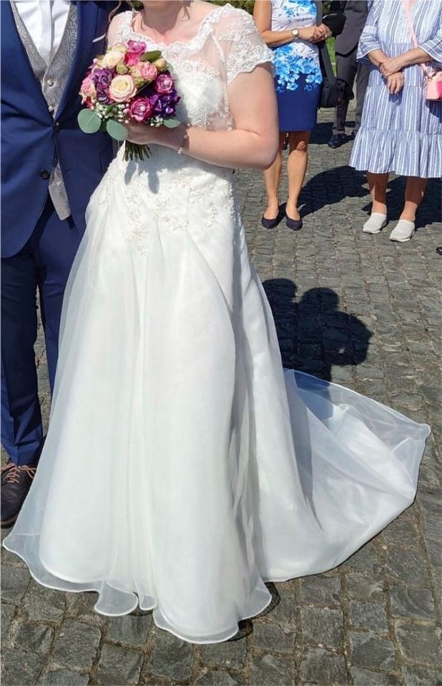 Brautkleid Weise Größe 38 Ivory A-Linie Hochzeit in Kelsterbach