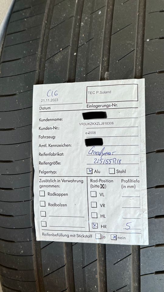 215/55 R18 Sommerreifen mit Alufelgen schwarzglänzend in Augsburg