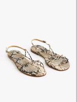 NEU! Flache Sandalen/Riemensandalen Größe 39 Beige Muster Berlin - Lichtenberg Vorschau