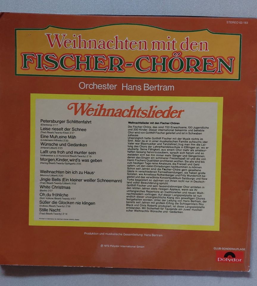 5 Weihnachts-LP’S Vinyl Schallplatten Weihnachten in Haßfurt