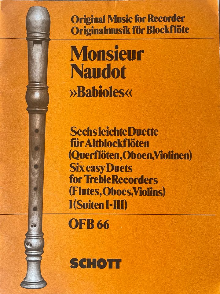 Monsieur Naudot, <<Babioles>> (Musiknoten) in Hellenthal