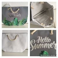 Strandtasche Badetasche Tasche Shopping-Bag Bast Floral Urlaub Bayern - Baar-Ebenhausen Vorschau